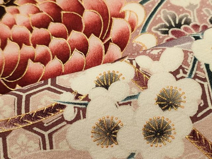 平和屋着物■豪華色留袖　駒刺繍　吉祥飾花文　暈し染め　金彩　正絹　逸品　CABI1798oy