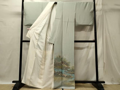 平和屋着物■豪華色留袖　寿光織　修学院離宮　金糸　正絹　逸品　CABI1801oy