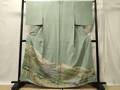 平和屋着物■豪華色留袖　遠山風景文　暈し染め　正絹　逸品　CABI1803oy