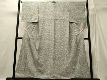 平和屋着物■上質な小紋　草花文　正絹　逸品　未使用　CABI1811oy