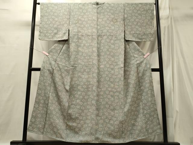 平和屋着物■上質な小紋　草花文　正絹　逸品　未使用　CABI1811oy