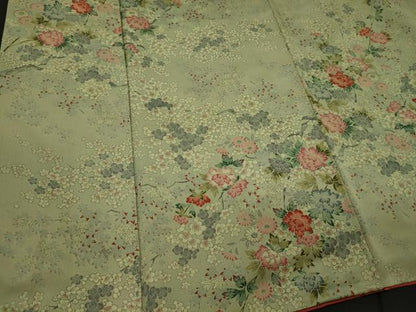 平和屋着物■上質な小紋　枝花文　正絹　逸品　CABI1814oy