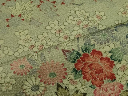 平和屋着物■上質な小紋　枝花文　正絹　逸品　CABI1814oy