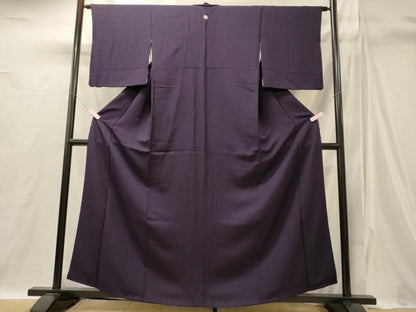 平和屋着物■上質な色無地　葡萄色　正絹　逸品　CABI1817oy