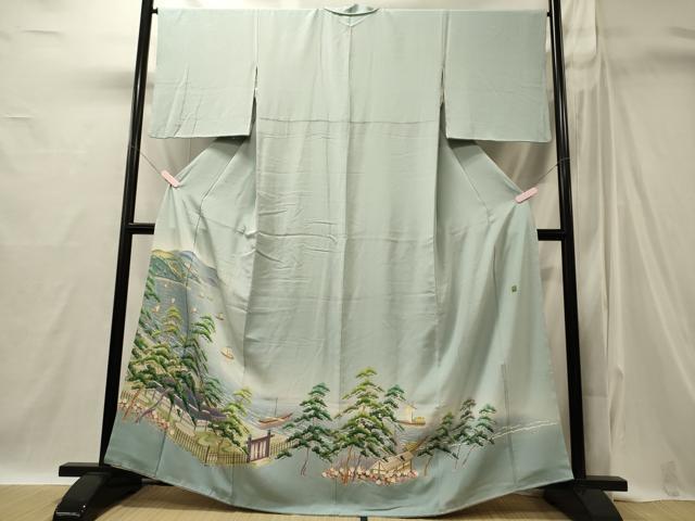 平和屋着物■豪華色留袖　風景松文　暈し染め　正絹　逸品　CABI1818oy