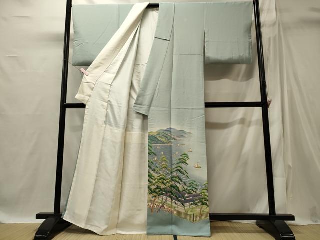 平和屋着物■豪華色留袖　風景松文　暈し染め　正絹　逸品　CABI1818oy