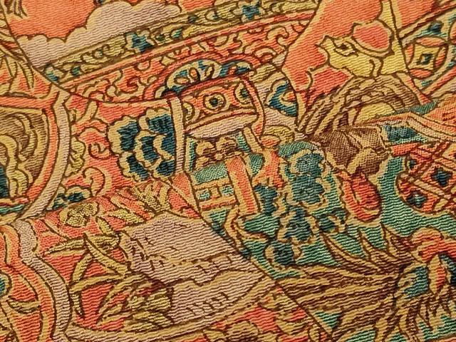 平和屋着物■上質な小紋　陶器花文　正絹　逸品　未使用　CABI1824oy