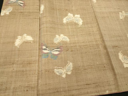 平和屋着物■上質な紬　舞蝶文　正絹　逸品　CABI1825oy