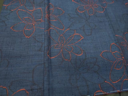 平和屋着物■上質な紬　舞花文　正絹　逸品　CABI1826oy