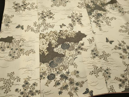 平和屋着物■上質な小紋　雲取り草花文　金彩　正絹　逸品　CABI1834oy
