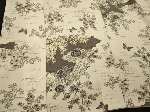 平和屋着物■上質な小紋　雲取り草花文　金彩　正絹　逸品　CABI1834oy