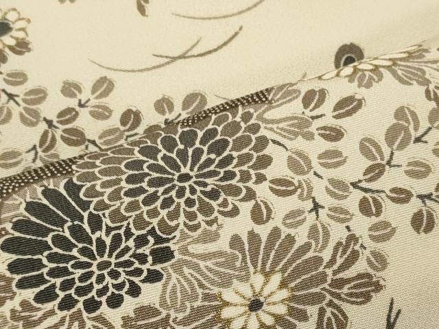 平和屋着物■上質な小紋　雲取り草花文　金彩　正絹　逸品　CABI1834oy