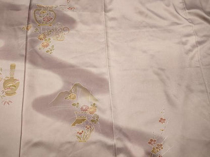 平和屋着物■訪問着　陶器花文　暈し染め　金彩　正絹　逸品　CABI1839oy