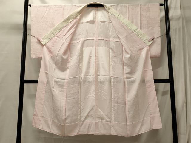 平和屋着物■長襦袢　無双仕立て　草花地紋　薄桜色　正絹　逸品　CABI1842oy