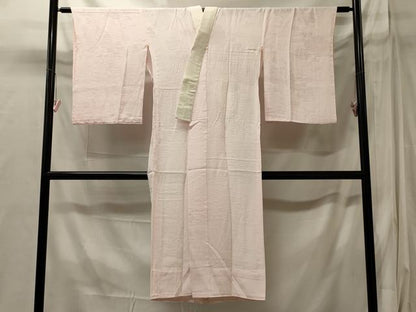 平和屋着物■長襦袢　無双仕立て　草花地紋　薄桜色　正絹　逸品　CABI1842oy