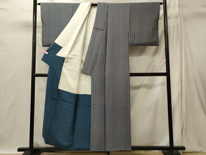 平和屋着物■上質な小紋　間道　正絹　逸品　CABI1850oy