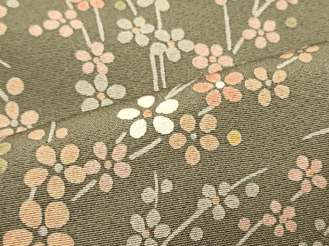 平和屋着物■上質な小紋　枝花文　正絹　逸品　未使用　CABI1861oy