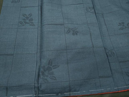 平和屋着物■上質な紬　草花文　正絹　逸品　未使用　CABI1876oy