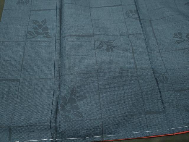 平和屋着物■上質な紬　草花文　正絹　逸品　未使用　CABI1876oy