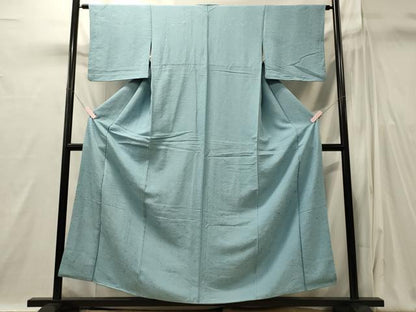 平和屋着物■上質な色無地　芝地紋　秘色色　正絹　逸品　CABI1877oy
