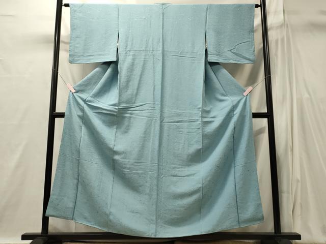 平和屋着物■上質な色無地　芝地紋　秘色色　正絹　逸品　CABI1877oy