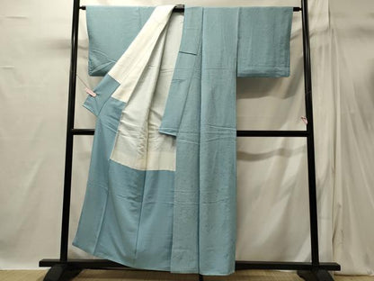 平和屋着物■上質な色無地　芝地紋　秘色色　正絹　逸品　CABI1877oy