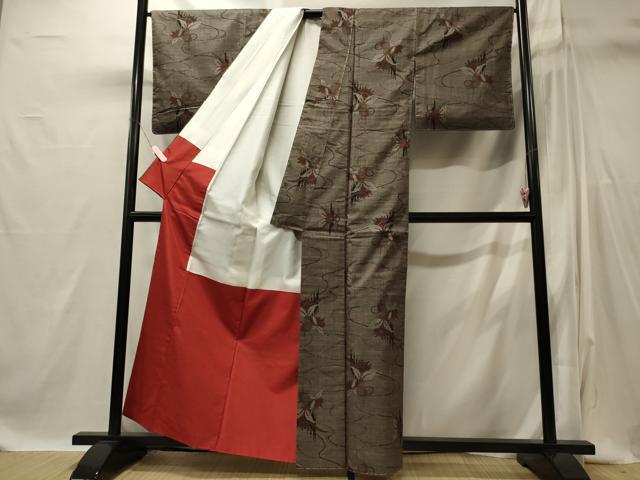 平和屋着物■本場大島紬　7マルキ　流線花文　正絹　逸品　未使用　CABI1881oy