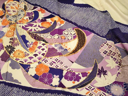 平和屋着物■豪華振袖　駒刺繍　絞り　吉祥花文　金彩　正絹　逸品　CABI1887oy