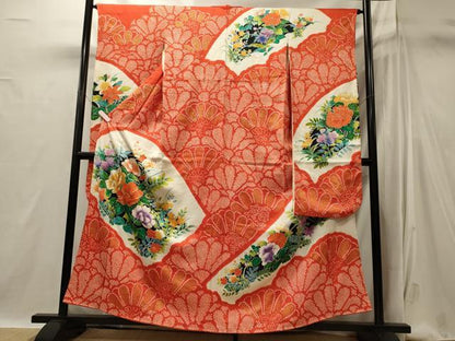 平和屋着物■豪華振袖　駒刺繍　絞り　草花文　金彩　正絹　逸品　CABI1890oy