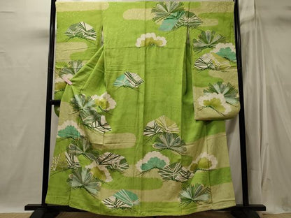 平和屋着物■豪華振袖　松葉文　金彩　正絹　逸品　CABI1891oy