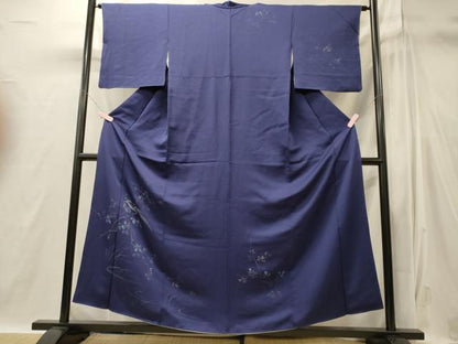 平和屋着物■訪問着　手描き　休み鳥枝花文　正絹　逸品　CABI1896oy
