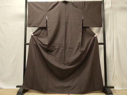 平和屋着物■上質な紬　幾何学文　正絹　逸品　CABI1897oy