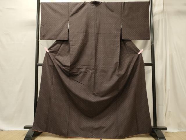 平和屋着物■上質な紬　幾何学文　正絹　逸品　CABI1897oy