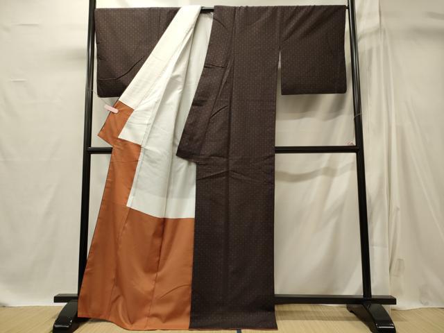 平和屋着物■上質な紬　幾何学文　正絹　逸品　CABI1897oy