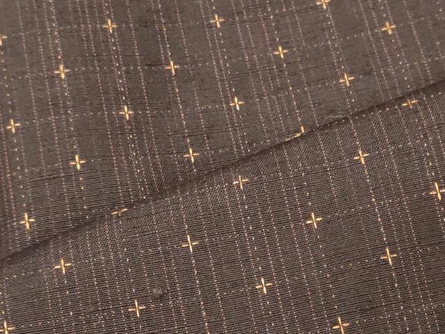 平和屋着物■上質な紬　幾何学文　正絹　逸品　CABI1897oy