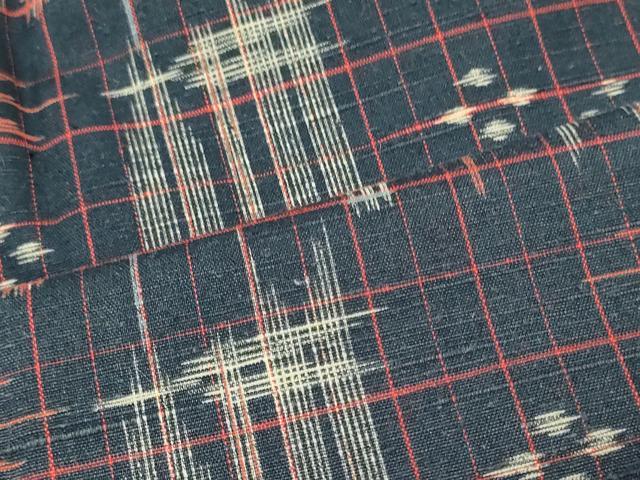 平和屋着物■上質な紬　絣文様　正絹　逸品　未使用　CABI1898oy