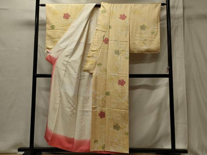平和屋着物■上質な小紋　舞花文　暈し染め　正絹　逸品　CABI1902oy