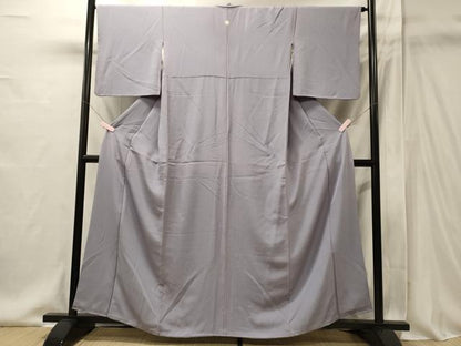 平和屋着物■上質な色無地　藤鼠色　正絹　逸品　CABI1903oy