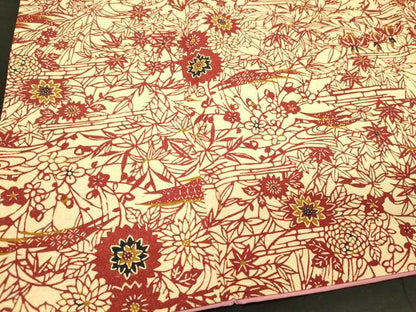 平和屋着物■上質な小紋　型染め　草花文　正絹　逸品　CABI1905oy