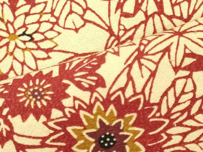 平和屋着物■上質な小紋　型染め　草花文　正絹　逸品　CABI1905oy