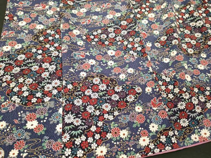 平和屋着物■上質な小紋　雲取り鴛鴦花文　金彩　正絹　逸品　未使用　CABI1914oy