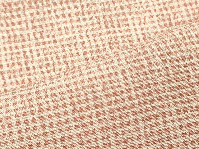 平和屋着物■上質な小紋　格子柄　正絹　逸品　CABI1915oy