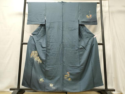 平和屋着物■訪問着　人物文　暈し染め　金彩　正絹　逸品　CABI1918oy