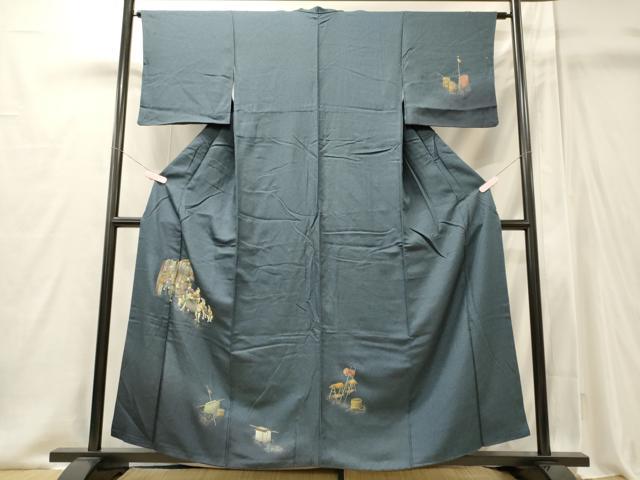 平和屋着物■訪問着　人物文　暈し染め　金彩　正絹　逸品　CABI1918oy
