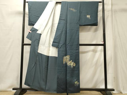平和屋着物■訪問着　人物文　暈し染め　金彩　正絹　逸品　CABI1918oy