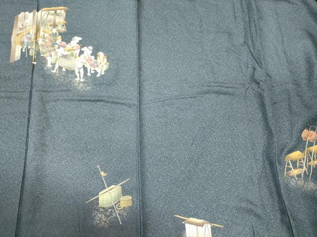 平和屋着物■訪問着　人物文　暈し染め　金彩　正絹　逸品　CABI1918oy