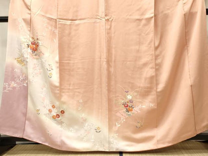 平和屋着物■訪問着　花筏　暈し染め　金彩　正絹　逸品　CABI1919oy