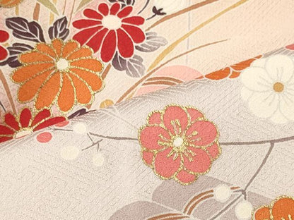 平和屋着物■訪問着　花筏　暈し染め　金彩　正絹　逸品　CABI1919oy