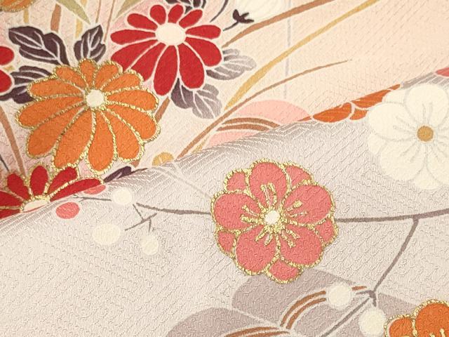 平和屋着物■訪問着　花筏　暈し染め　金彩　正絹　逸品　CABI1919oy