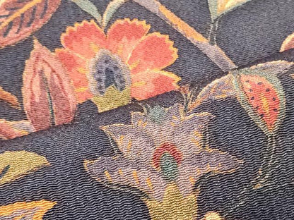 平和屋着物■上質な小紋　更紗花文　正絹　逸品　CABI1920oy